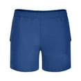 thumbnail image 4 of asjyhkr Mens Gym Shorts Stretch Breathable Running with Pockets Summer Drawstring Elastic Waist Shorts with Pockets, 4 of 8
