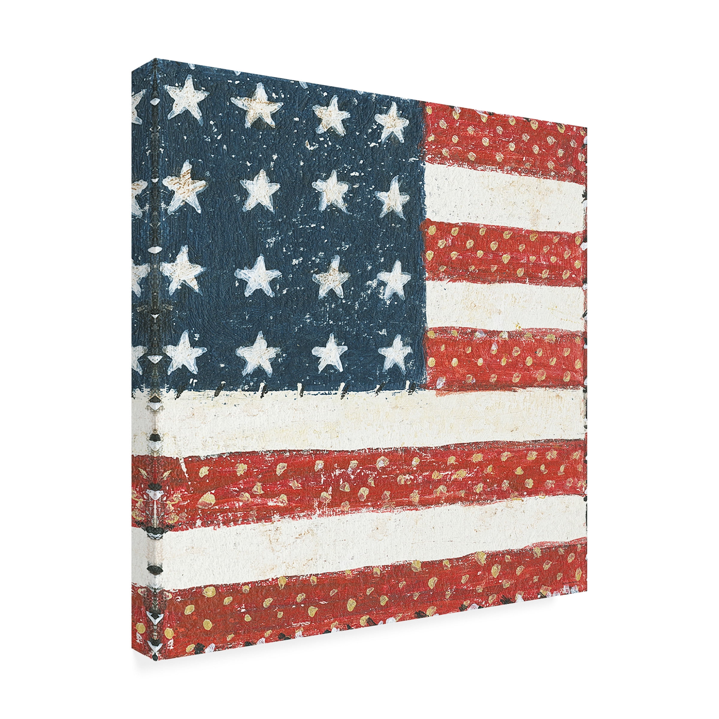 David Carter Brown 'Americana Quilt IV' Outdoor Canvas 18x18