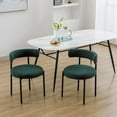 thumbnail image 4 of Locus Bono Boucle Dining Chairs Set of 6, Modern Upholstered Dining Room Chairs, Armless Kitchen Chair for Dining Room, Living Room, Green, 4 of 5