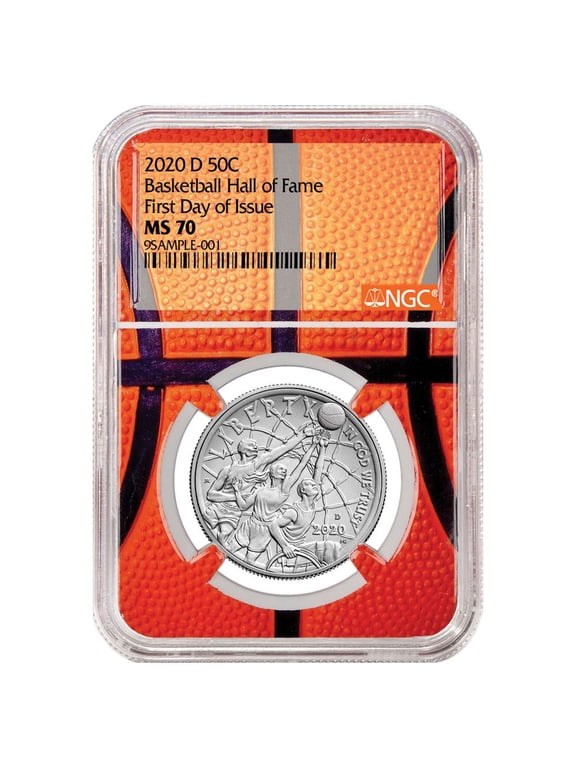2020-D Basketball Hall of Fame Commemorative Clad Half Dollar Coin NGC MS70 FDI Basketball Core
