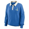 thumbnail image 2 of Women's Fanatics Blue Detroit Lions Oversized Hometown Premium Thermal Long Sleeve Shirt, 2 of 3
