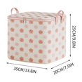 thumbnail image 3 of RBCKVXZ Comforter Storage Bag, Non-woven Zippered Bag with Carry Handles, Waterproof, Pink Flower Space Saver Organizers for Closet, Blanket, Pillow, Quilt, Bedding, Clothes (17L), 3 of 5