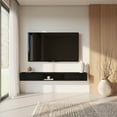 thumbnail image 6 of Nexera Slim Wall-Mounted Tv Stand Fits Tv's up to 72" with 2 Storage Cabinets, Black, 6 of 9