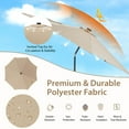 thumbnail image 5 of Spaco 10 Feet Patio Umbrella with 112 Solar Lights and Crank Handle-Beige, Patio Offset Umbrella with Easy Tilt Adjustment, Outdoor Cantilever Hanging Umbrella, 5 of 8