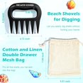 thumbnail image 2 of Pelle à Sable avec Pelle Tamis en Plastique pour la Plage Outils de Chasse en Verre Mer Noire Pelle à Coquillage avec Sac en Filet pour Enfants, 2 of 4