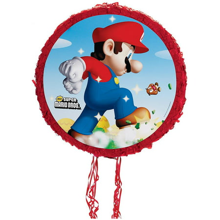 Super Mario Party Supplies Pull-String Mario Pinata
