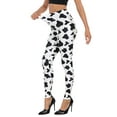 thumbnail image 6 of HDE Trendy Design Workout Leggings Fun Fashion Graphic Printed Cute Patterns Cow Spots - M, 6 of 6