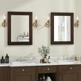 thumbnail image 4 of Spaco Wood Framed Wall Mirror for Bedroom Living Room Vanity Entryway-Brown, Mirrors for Wall, 4 of 10