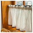 thumbnail image 5 of Bistro curtain short, linen semi-transparent curtains kitchen, panel curtain kitchen curtains café curtain country style short curtain for kitchen café room, 5 of 9
