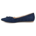 thumbnail image 3 of Womens Faux Suede Button Scalloped Flats, 3 of 6