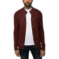 thumbnail image 3 of X RAY JEANS Mens Stand Collar Cardigan, Oxblood, 3XL, 3 of 5