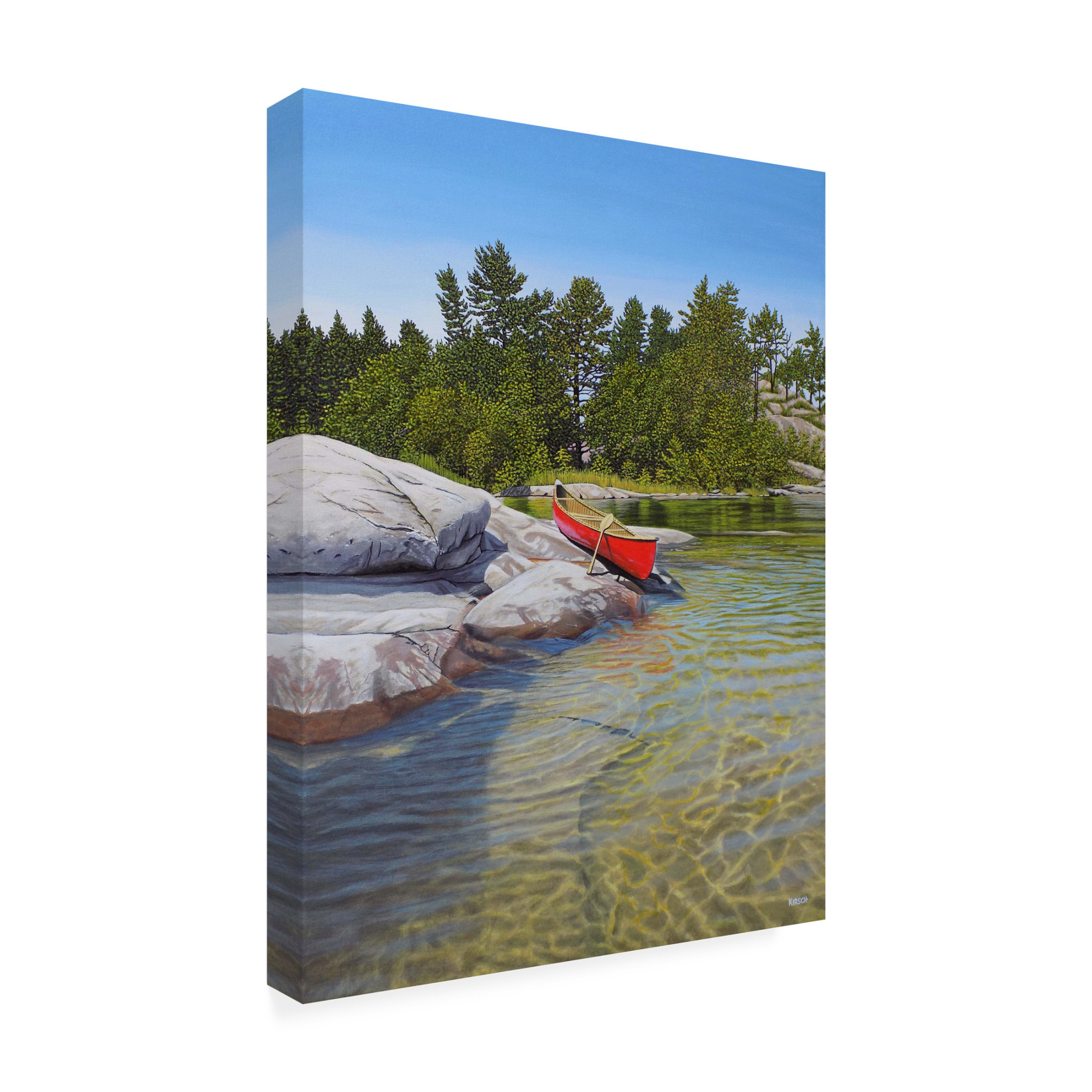 Canvas Wall Art - Kenneth M Kirsch 'Clear Reflections 1' Wall Art for Living Room, Bedroom, or Office Décor by Trademark Fine Art - 18 x 24 Inches
