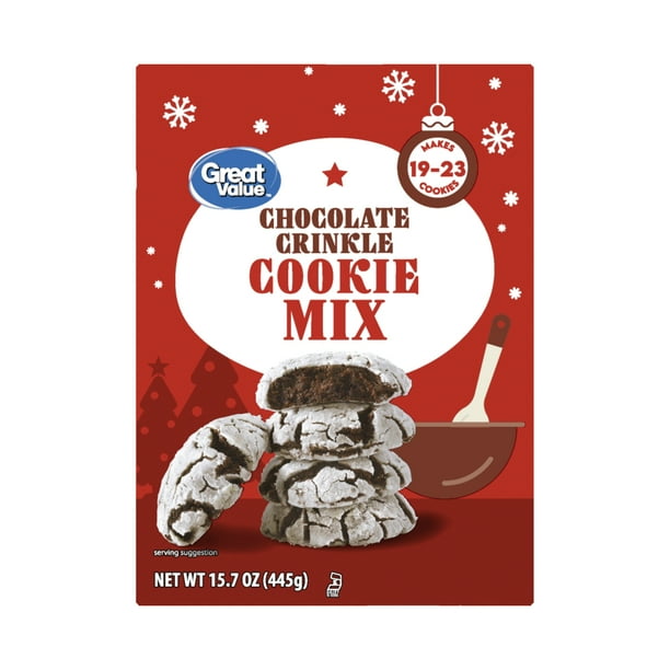 Great Value Holiday Chocolate Crinkle Cookie Kit, 15.7 oz
