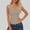 Khaki, variant on Tank Tops for Women V Neck Ribbed Knit Slim Fitted Sleeveless Basic Tee Casual Summer Pullover Blouse Pink S