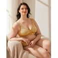 thumbnail image 5 of Wingslove Women's Full Coverage Plus Size Bra Non Padded Wireless Minimizer Bra,Gold 48DD, 5 of 6