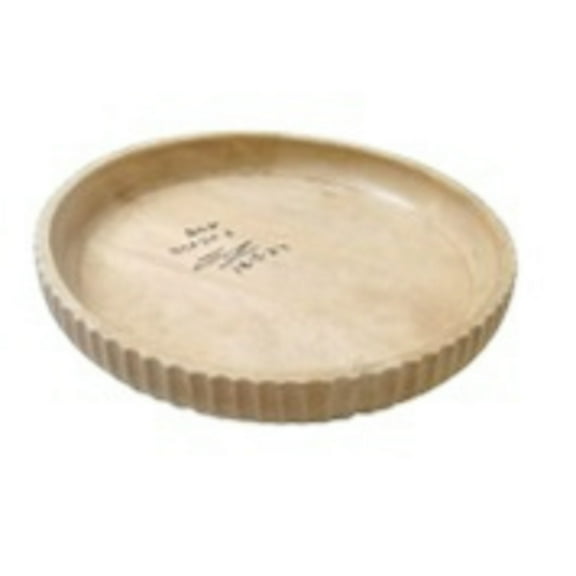 BIDK Home Sun Bleached Wooden Serving Bowl - 15” - Beige