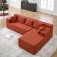 thumbnail image 5 of Behost 105" Modular Sectional Sofa for Living Room, Corduroy Cloud Couch for Adults, Red, 5 of 11