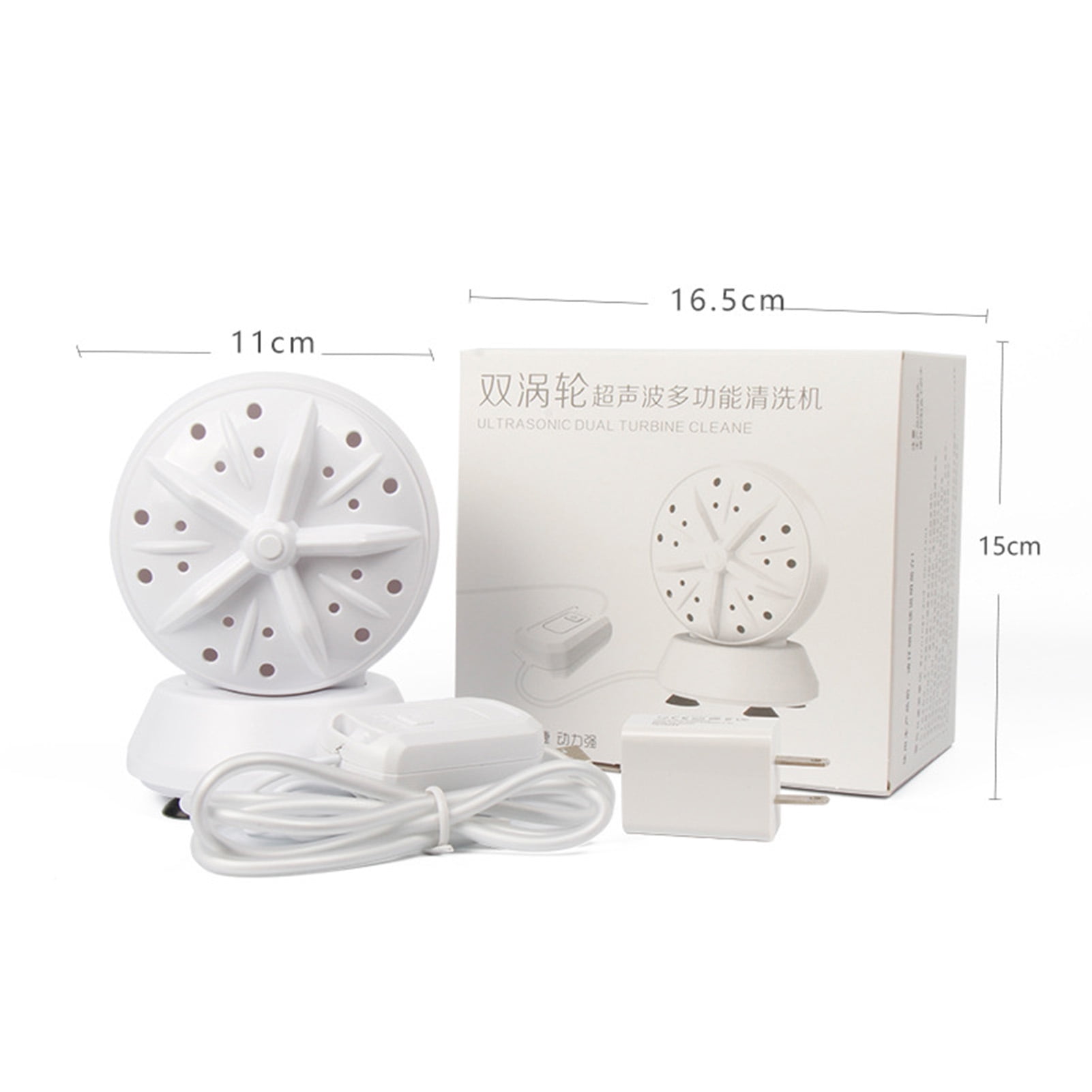 Portable Travel Washing Machine High-Power Mini Laundry Machine Double-Turbine Waving Washer 24W(Automatic Cycle Cleaning Version/ 4-Speed Adjustable Version)