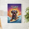thumbnail image 2 of Retro Surfing Chesapeake Bay Retriever in Cool Sunglasses Hello Summer Waves Vertical Matte Canvas Poster Chessie Dog Lover Wall Art Home Decor - 10001, 2 of 5