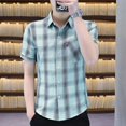 thumbnail image 3 of Camisas y blusas a rayas para hombre, ropa de manga corta, marca barata, estética, botones, tops para hombre, moda 2024, diseñador, lujo, xxl, 3 of 5