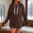 thumbnail image 2 of Cute Tops for Women Women's Solid Sweatshirt Women's Zip Up Hoodie Soft Long Sleeve Casual Pullover Warm Winter Sweatshirt With Pockets Comfortable Loungewear, 2 of 4