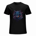 thumbnail image 1 of Wolf T-shirt Wolf Unisex T-shirt Unisex tees Casual Cotton Colorful Printing, 1 of 5