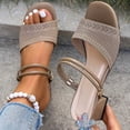 thumbnail image 4 of Lenago Women's Open Toe Chunky Heel Sandals Ankle Strap Platform Slides Summer Casual Walking Shoes Comfortable Fashionable Summer Vacation Khaki 8.5, 4 of 9