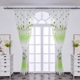 thumbnail image 4 of 1 Sheet Window Gauze Rod Pocket Design Pastoral Translucent Beautiful Printing Sheer Curtain Home Decoration, 4 of 7