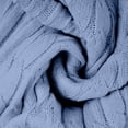 thumbnail image 7 of Womens Cable Knit Cardigan Sweaters Long Sleeve Open Front Fall Outwear Coat Button Down Knitwear Sweaters Ladies Cardigan ZA Blue,M, 7 of 7