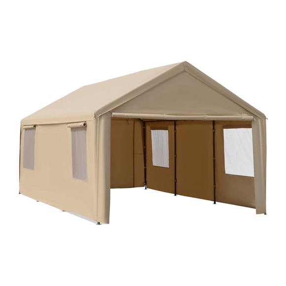 Toldo De Uso Rudo VANLIG 6x3 Mts Carpa Para Auto Fiestas Eventos Color Beige