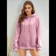 thumbnail image 4 of Sudadera con Capucha para Mujer, A , Cálida, Informal, Holgada, de Gran Tamaño. Rosa M, 4 of 7