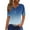 Blue, variant on ABATAB Womens Summer Tops Casual Short Sleeve V Neck Buttton Down Shirts Business Dressy Work Tunic Blouses