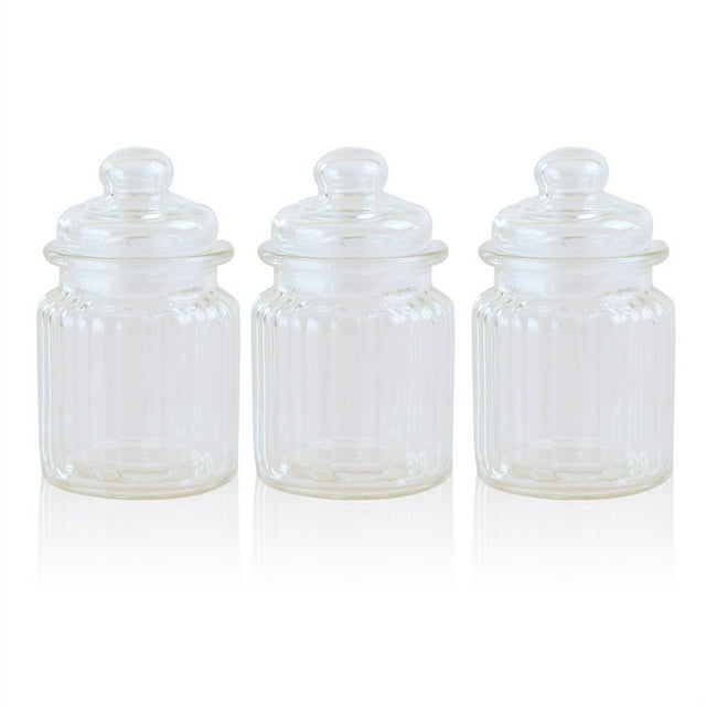 3 Pcs Bocal de Stockage Alimentaire en Verre Hermétique Anti-Humidité Récipient Alimentaire en Verre Gadgets de Cuisine Bocaux pour Sceller la Mise en Conserve