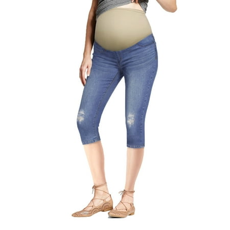 

Super Comfy Stretch Women s Skinny Maternity Capri