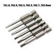 thumbnail image 2 of 6Pcs 6.35Mm Hex Shank Triangle Head Bit Triangle Screwdriver Bits 50Mm Ta1.8-3.0, 2 of 10