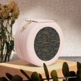 thumbnail image 6 of Fuzoiu Retro Excavator Print Portable Jewelry Box,Round Mini Leather Travel Jewelry Case,Small Travel Jewelry Organizer,Jewelry Holder for Ring Necklace Earring for Women Girls-Pink, 6 of 7