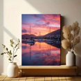 thumbnail image 6 of Sailboat Harbor Sunrise Seascape Canvas Print Wall Art for Living Room Bedroom Hotel Restaurant Office Home Decor, 6 of 8