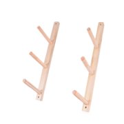 fastboy 2 Pieces Wood Yoga Mat Storage Organizer Yoga Rack Holder Mat for Skateboard 3 Tier 3 Tier