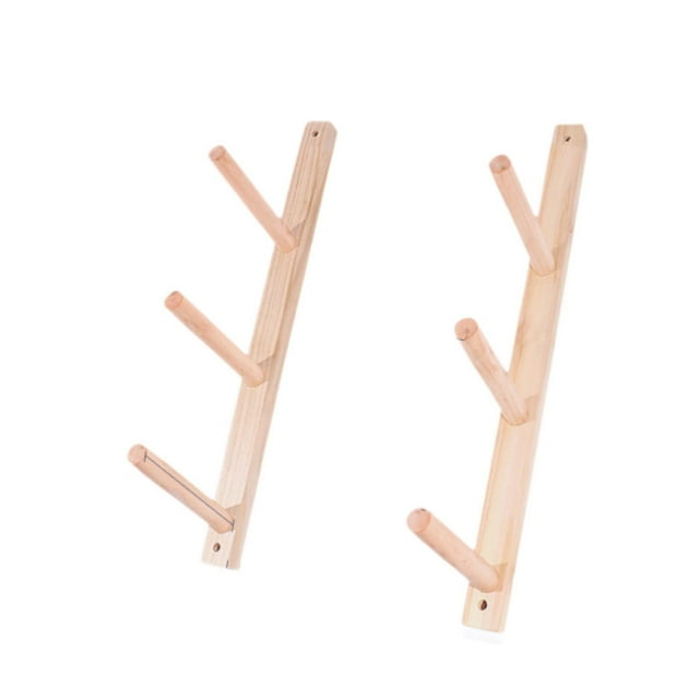 stanreset 2 Pieces Wood Yoga Mat Storage Rack Yoga Mat Holder Organizer for Skateboard 4 Tier 3 Tier
