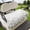 White Gray Green Light Gray, variant on Golf Cart Seat Covers for 2 Seater,White Floral Microfiber Cart Seat Towel Blanket,Vintage Botanicals Blossom Motif Spring Absorbent Breathable Non Slip Bench Seats Protector for Golf Course 51"x31"