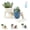Blue, variant on Lazy Guy Planter, Funny Planters Smily Face Planter Pot with Drainage Hole, Cute Resin Flower Head Planters Unique Lying Down Figure Succulent Pots for Home Garden Decor