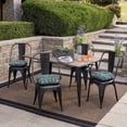 thumbnail image 5 of ARDEN Outdoor Bistro Seat Cushion (4 Pack) 15 inch, Sapphire Aurora Blue Damask, 5 of 9