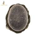 thumbnail image 6 of Lyricalhair Toupee for Men Full Lace Hairpieces Human Hair Replacement System 8"X10" Transparent Lace Mens Toupee Human Hair Units for Man Bleached Knots Male Hair Prosthesis, 6 of 7