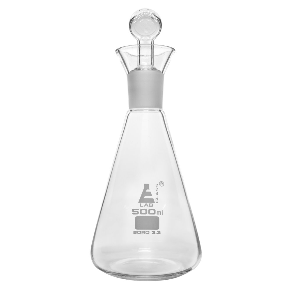 Iodine Flask, 500ml With Interchangeable Stopper, Socket Size 29/32