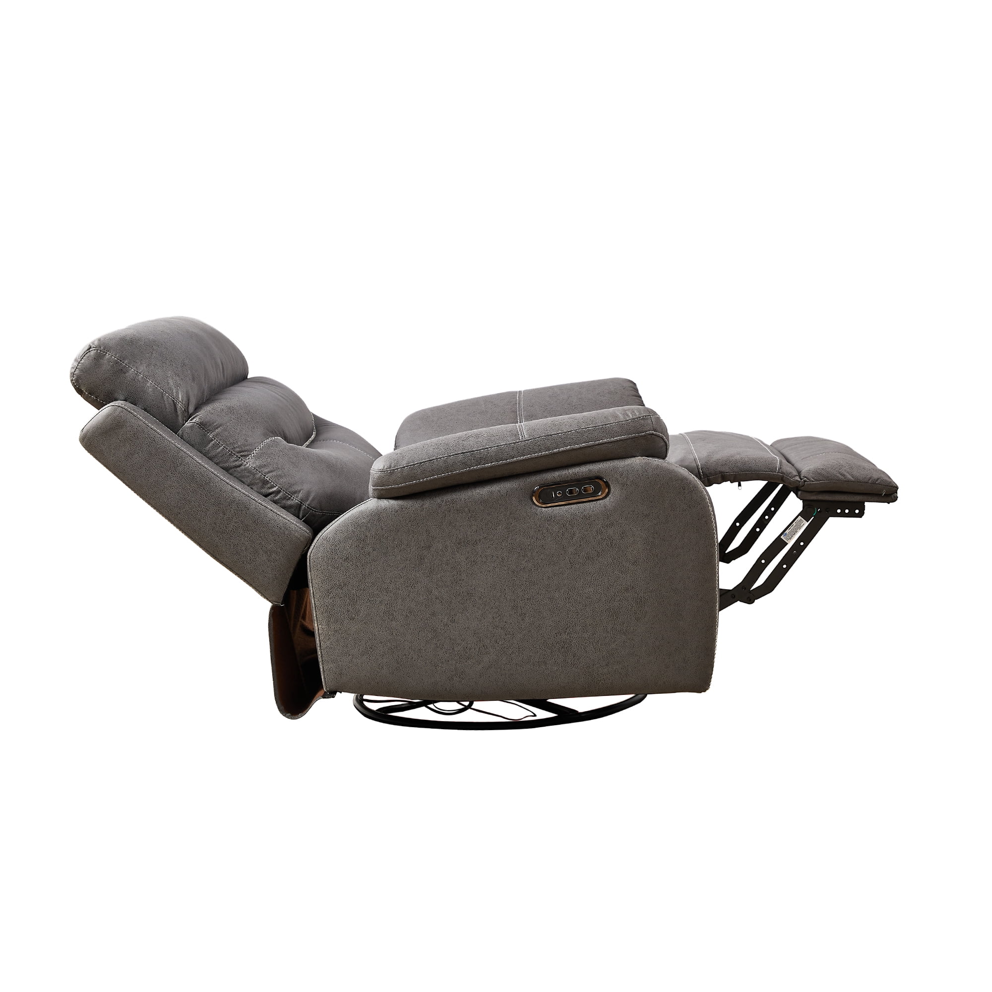 JIELARHUA Dual OKIN Motor Rocking and 240 Degree Swivel Single Sofa Seat recliner Chair Infinite Position ,Head rest with power function
