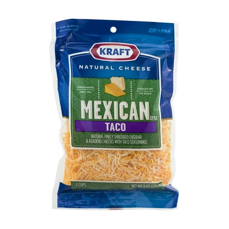 Kraft Mexican Taco Cheese Shredded, 8.0 OZ