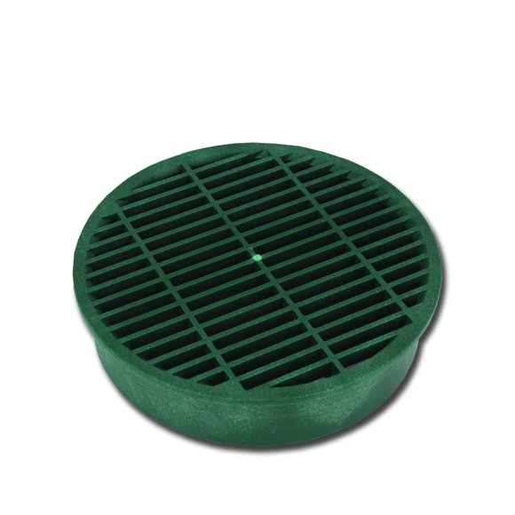 Rejilla de tubo Polylok redonda verde de 8 pulgadas para tubos de 8 pulgadas