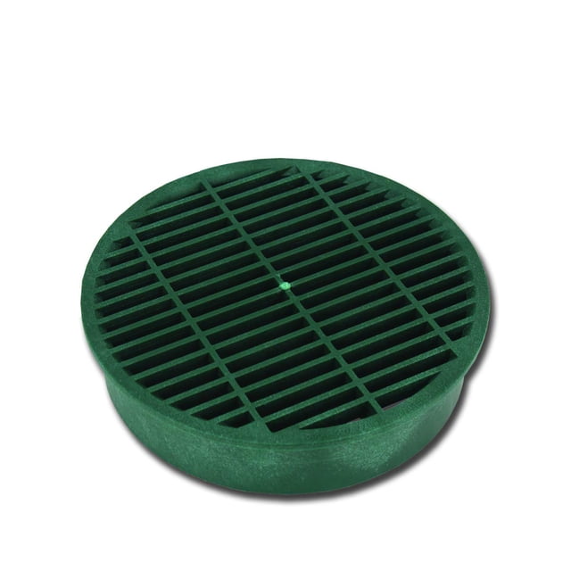 Rejilla de tubo Polylok redonda verde de 8 pulgadas para tubos de 8 pulgadas