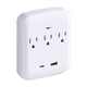 thumbnail image 2 of Enchufe de pared con puertos USB-C | Adaptador de viaje con múltiples tomas | 3 puertos de carga de CA y dos puertos USB | Enchufe de pared compacto para oficina en casa, 2 of 6