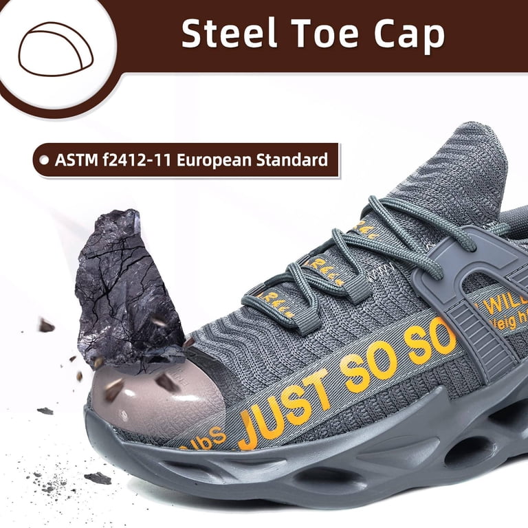 Furuian Steel Toe Shoes for Women Men Lightweight Safety  display picture 2